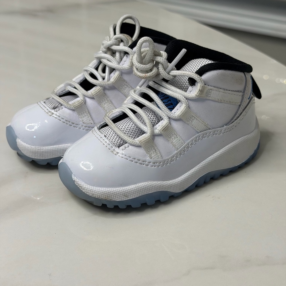 Jordan Kids White and Black Sneakers